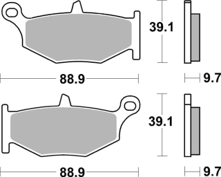 SBS Brzdové doštičky 834LS