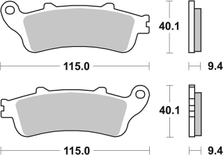 SBS Brzdové doštičky 722LS