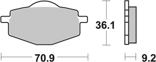 SBS Brzdové doštičky 575LS
