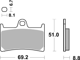 SBS Brzdové doštičky 634HF