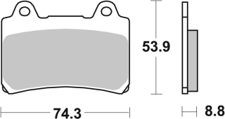 SBS Brzdové doštičky 613HF
