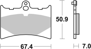 SBS Brzdové doštičky 601RS