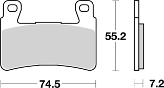 SBS Brzdové doštičky 734DC