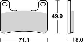 SBS Brzdové doštičky 806DC