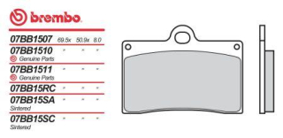 BREMBO brzdové dosky moto 07BB1507