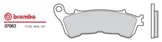 BREMBO brzdové dosky moto 07063XS