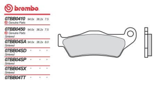 BREMBO brzdové dosky moto 07BB04SP
