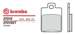 BREMBO brzdové dosky moto 07019
