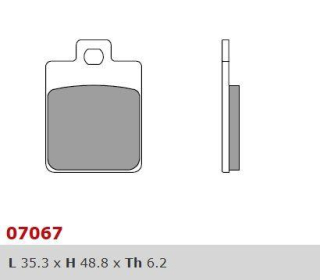 BREMBO brzdové dosky moto 07067XS