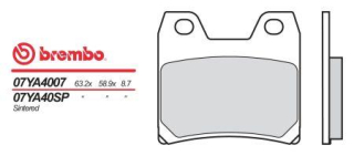 BREMBO brzdové dosky moto 07YA40SP