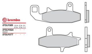 BREMBO brzdové dosky moto 07SU15SA