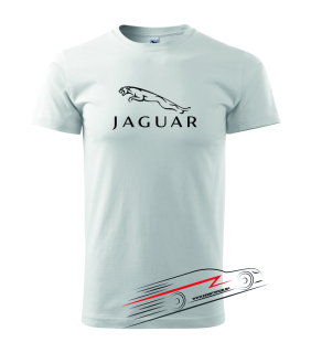 Pánske tričko s motívom 051 Jaguar biele 2XL