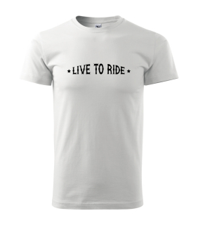 Pánske tričko s moto motívom 38 Live to ride