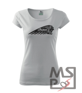 Dámske tričko s moto motívom 77 Indian