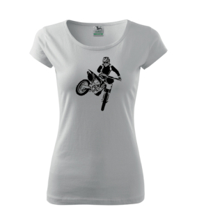 Dámske tričko s moto motívom 134 Cross