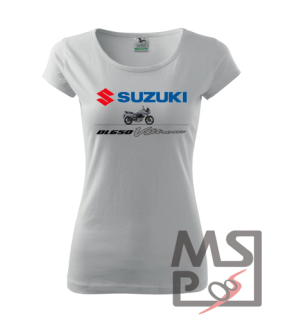 Dámske tričko s moto motívom 258 Suzuki V-Strom