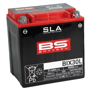 BS-BATTERY BIX30L 12V 30Ah 400A (YIX30L) 166x126x173mm P+ AGM bezúdržbová motobatéria
