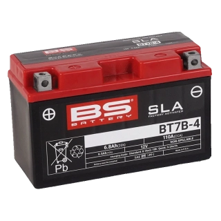 BS-BATTERY BT7B-4 12V 6,5Ah 110A (YT7B-4) 150x65x93mm L+ AGM bezúdržbová motobatéria
