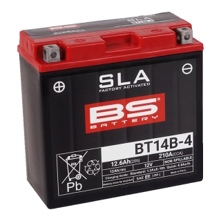 BS-BATTERY BT14B-4 12V 12Ah 210A (YT14B-4) 150x69x145mm L+ AGM bezúdržbová motobatéria
