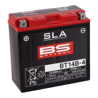 BS-BATTERY BT14B-4 12V 12Ah 210A (YT14B-4) 150x69x145mm L+ AGM bezúdržbová motobatéria