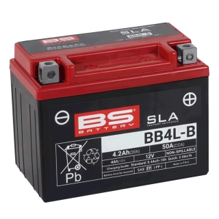 BS-BATTERY BB4L-B 12V 4Ah 60A (YB4L-B) 120x70x92mm P+ AGM bezúdržbová motobatéria