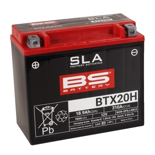 BS-BATTERY BTX20H 12V 18Ah 310A (YTX20) 175x87x155mm L+ AGM bezúdržbová motobatéria