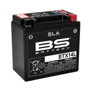 BS-BATTERY V továrni aktivovaný akumulátor BTX14L (FA) (YTX14L (FA)) SLA