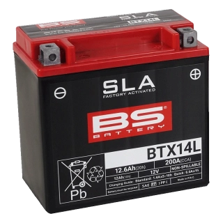 BS-BATTERY BTX14L 12V 12Ah 200A (YTX14L) 150x87x145mm P+ AGM bezúdržbová motobatéria
