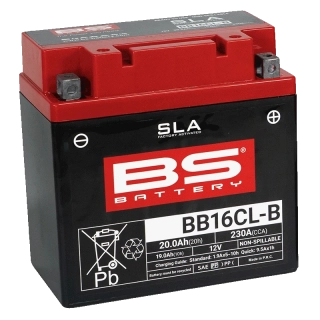 BS-BATTERY BB16CL-B 12V 19Ah 230A (YB16CL-B) 175x100x175mm P+ AGM bezúdržbová motobatéria