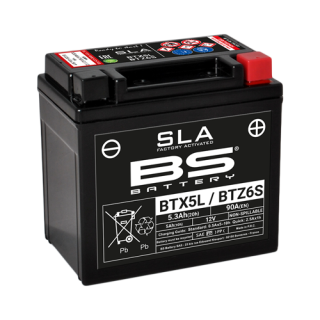 BS-BATTERY V továrni aktivovaný akumulátor BTX5L/BTZ6S (YTX5L/YTZ6S) SLA