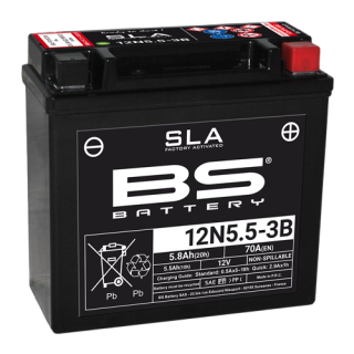 BS-BATTERY V továrni aktivovaný akumulátor 12N5.5-3B (FA) SLA