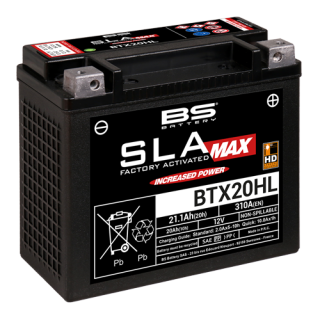 BS-BATTERY V továrni aktivovaný akumulátor BTX20HL (FA) (YTX20HL (FA)) SLA MAX