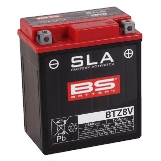 BS-BATTERY BTZ8V 12V 7Ah 120A (YTZ8V) 113x70x130mm P+ AGM bezúdržbová motobatéria