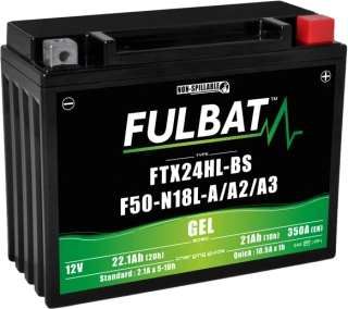FULBAT FTX24HL-BS / F50-N18L-A/A2/A3 12V 21Ah 350A 205x87x162mm P+ GEL bezúdržbová motobatéria