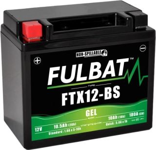FULBAT FTX12-BS 12V 10Ah 180A (YTX12-BS) 150x87x130mm L+ GEL bezúdržbová motobatéria