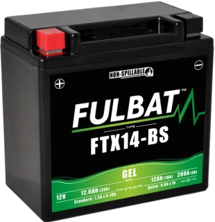 FULBAT FTX14-BS 12V 12Ah 200A (YTX14-BS) 150x87x145mm L+ GEL bezúdržbová motobatéria