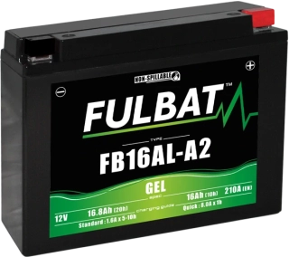 FULBAT FB16AL-A2 12V 16Ah 210A (YB16AL-A2) 205x70x162mm P+ GEL bezúdržbová motobatéria