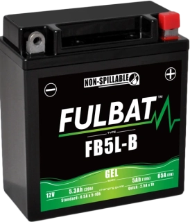 FULBAT FB5L-B 12V 5Ah 65A (YB5L-B) 120x60x130mm P+ GEL bezúdržbová motobatéria