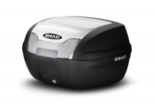 SHAD Vrchný kufor na motorku s farebným krytom SH40 biela