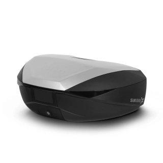 SHAD Vrchný kufor na motorku SH59X čierny s hliníkovým krytom (rozšíriteľný) so zámkom PRÉMIUM SMART