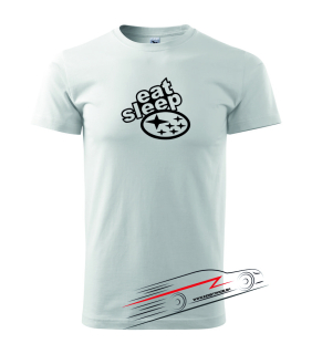 Pánske tričko s motívom 001 Subaru Eat sleep