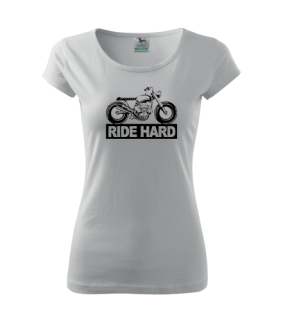 Dámske tričko s moto motívom 44 Ride hard