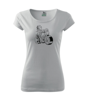 Dámske tričko s moto motívom 123 Chopper
