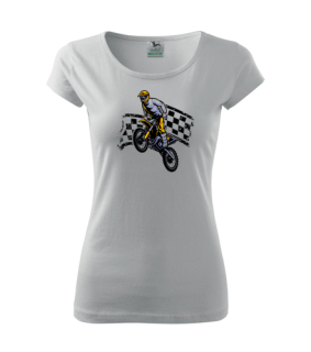 Dámske tričko s moto motívom168 Motocross