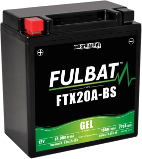 FULBAT FTX20A-BS 12V 18Ah 270A 150x87x161mm L+ GEL bezúdržbová motobatéria