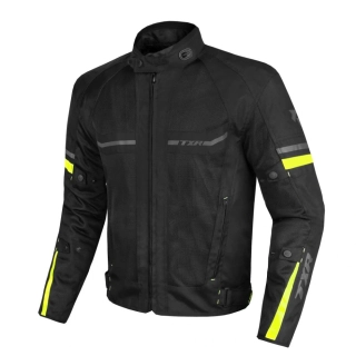 TXR Bunda na motorku Steward čierno-sivo-fluo žltá 4XL
