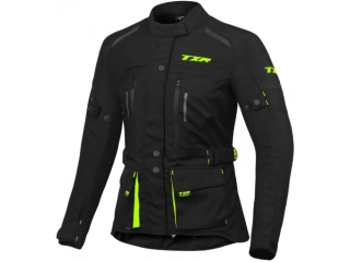 TXR Dámska bunda na motorku Visper čierno-fluo žltá XS