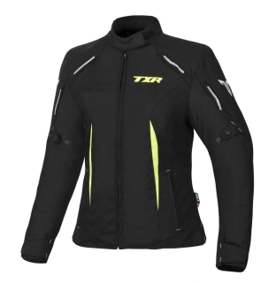 TXR Dámska bunda na motorku Elisa čierno-fluo žltá 4XL