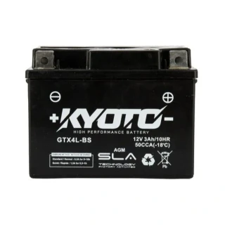 KYOTO GTX4L-BS 12V 4Ah 50A 114x71x86mm P+ AGM bezúdržbová motobatéria