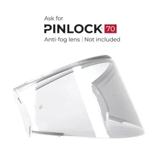 EIGHT Náhradné plexi pre prilbu Fliptech číre - príprava pre pinlock 70